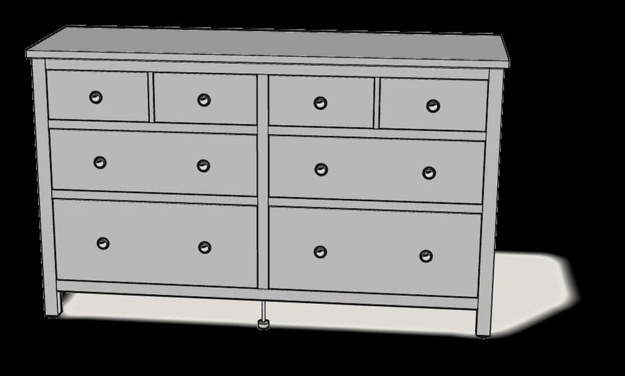 IKEA HEMNES 8-Drawer Dresser, assembled