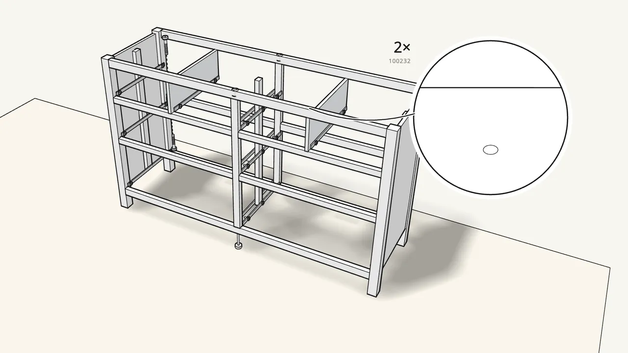 Step 13: Fit the two top-row dividers with their runners. — IKEA HEMNES assembly