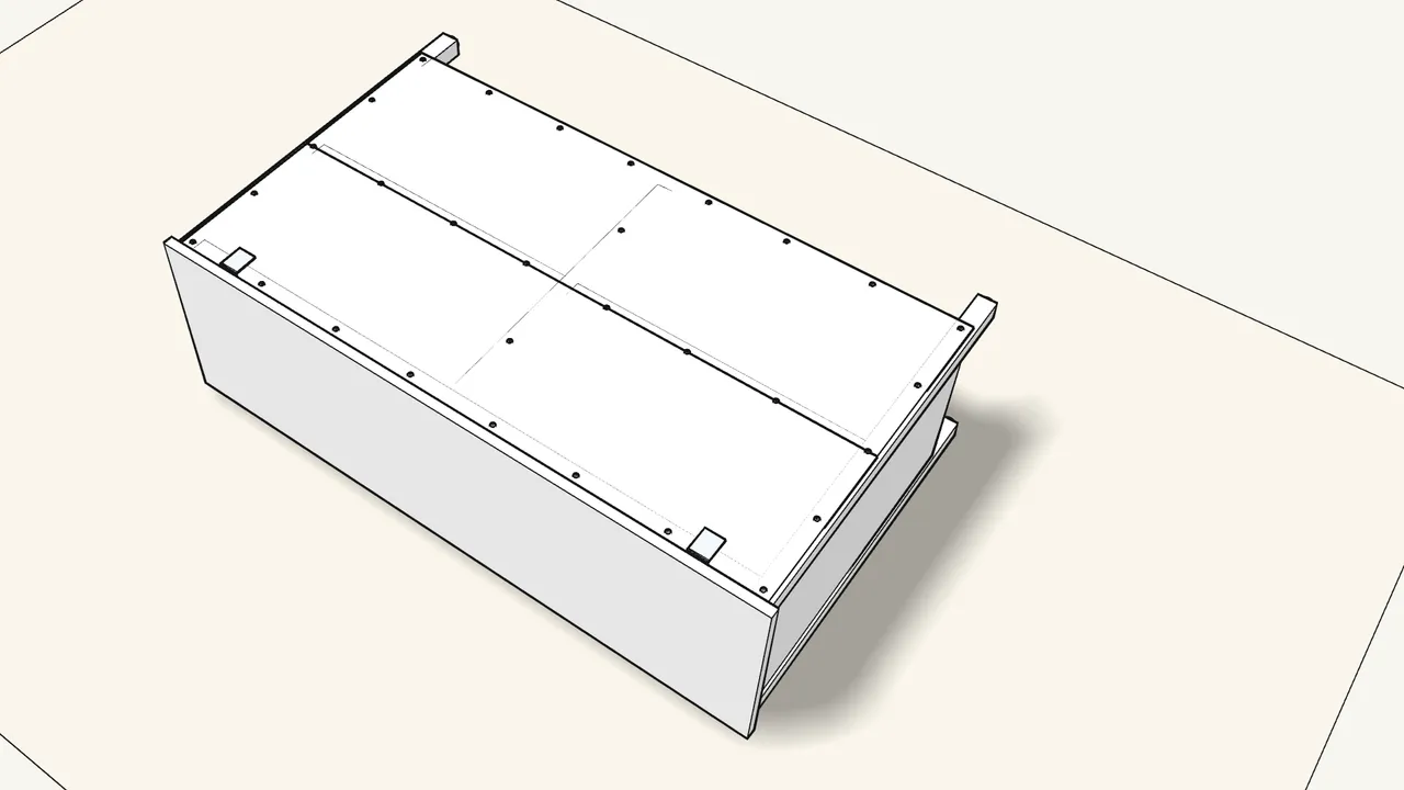 Step 18: Nail the back panels on with 30 nails (101221). — IKEA HEMNES assembly