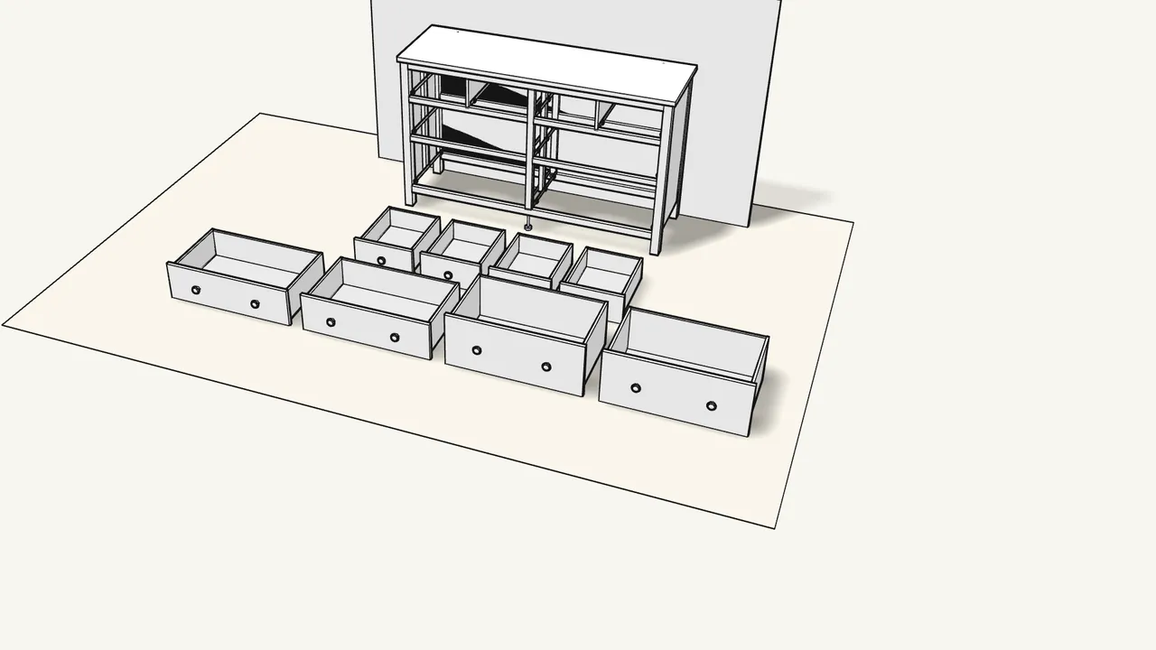 Step 24: Build the other 7 drawers the same way. — IKEA HEMNES assembly