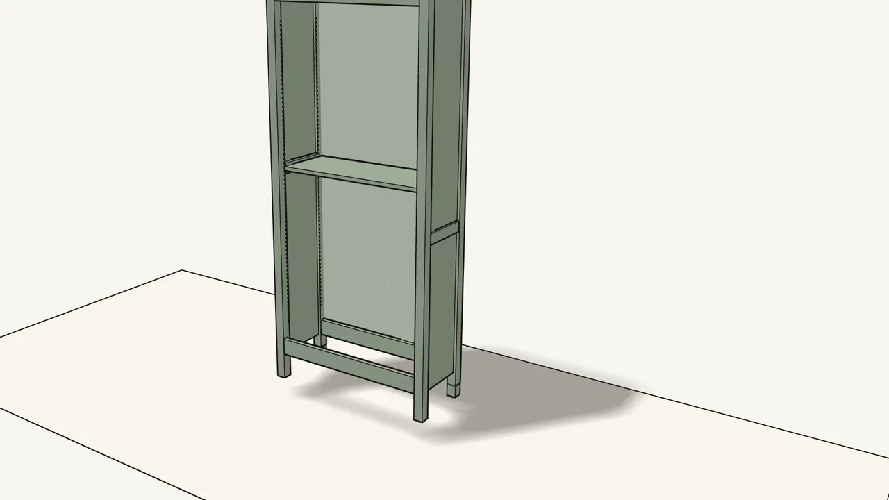 Step 18: Stand the bookcase upright. — IKEA HEMNES assembly