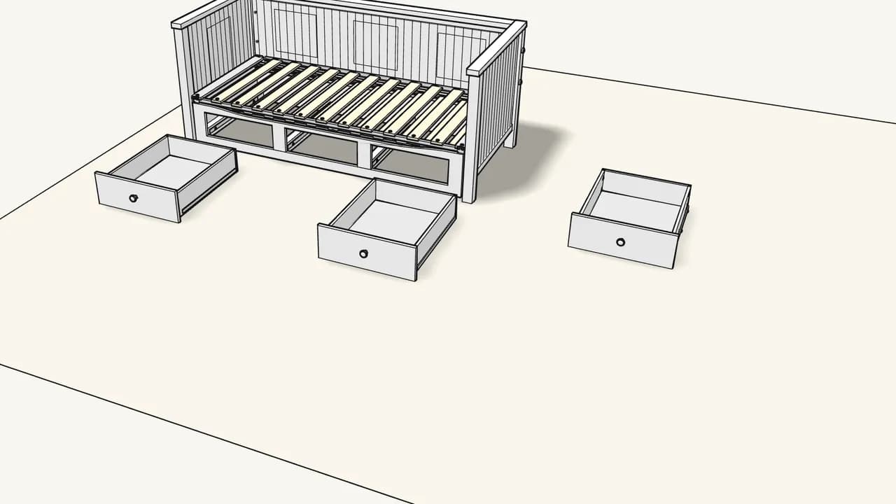 Step 26: Build the other 2 drawers the same way. — IKEA HEMNES assembly