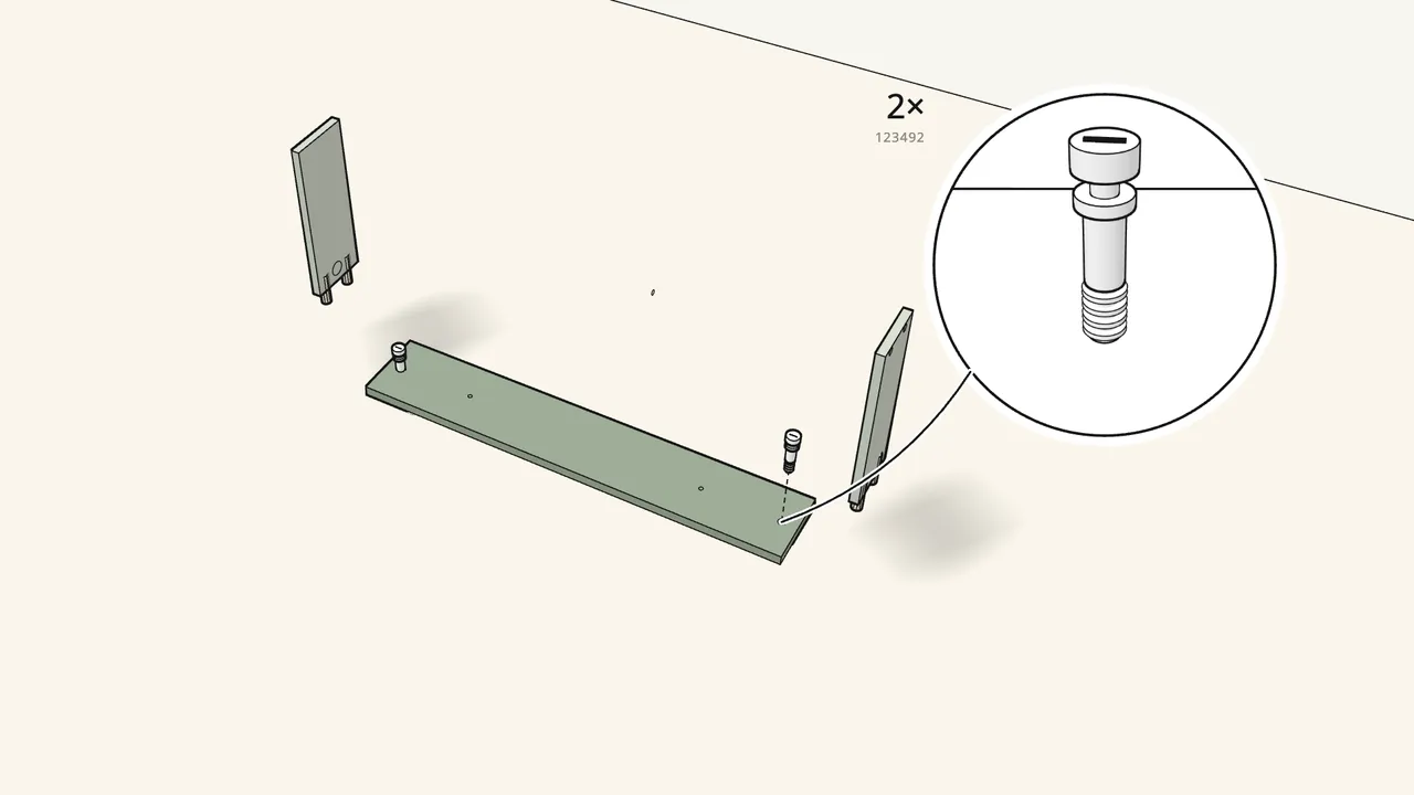 Step 1: Drawer: push 4 dowels (101345) into the sides. — IKEA HEMNES assembly