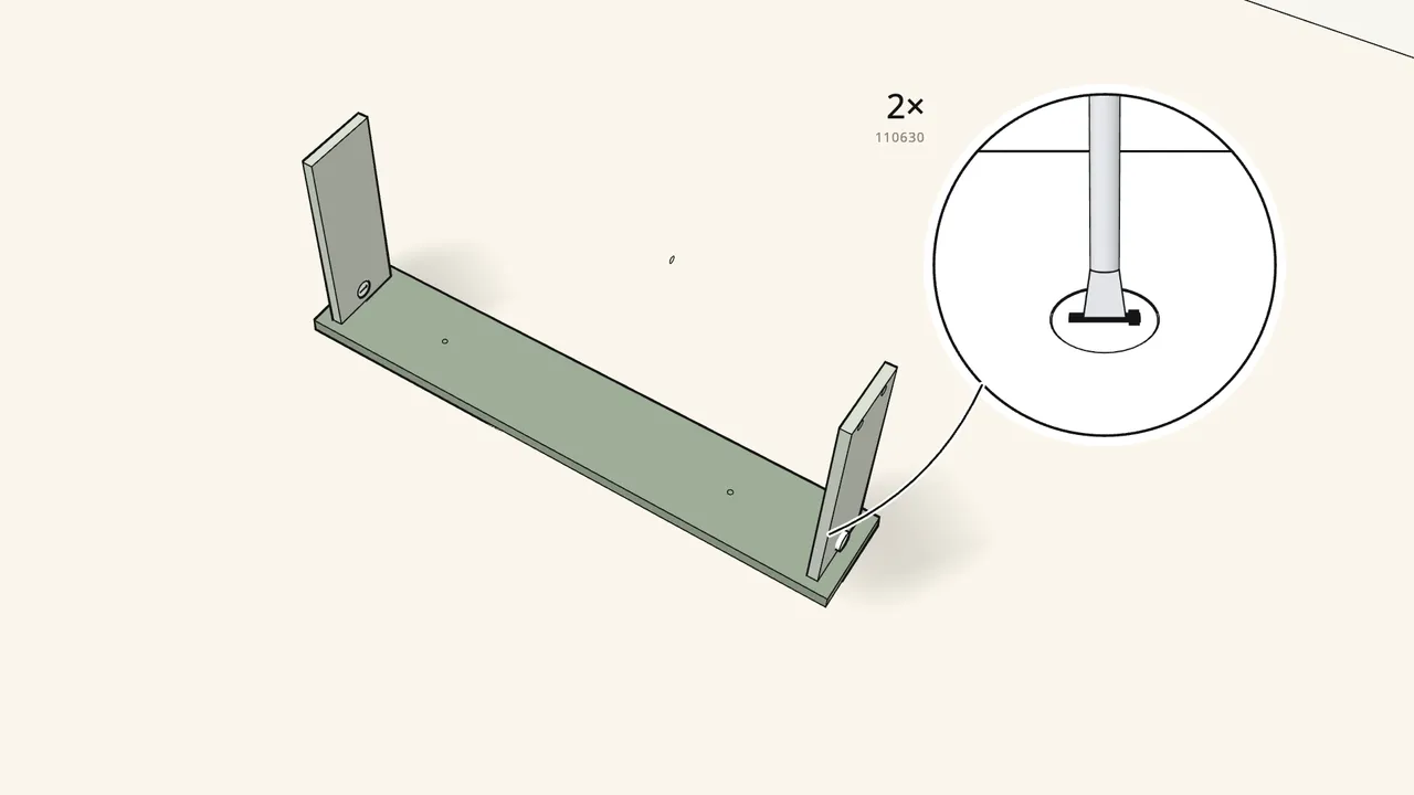 Step 2: Press both sides onto the front. Lock with 2 cam locks. — IKEA HEMNES assembly