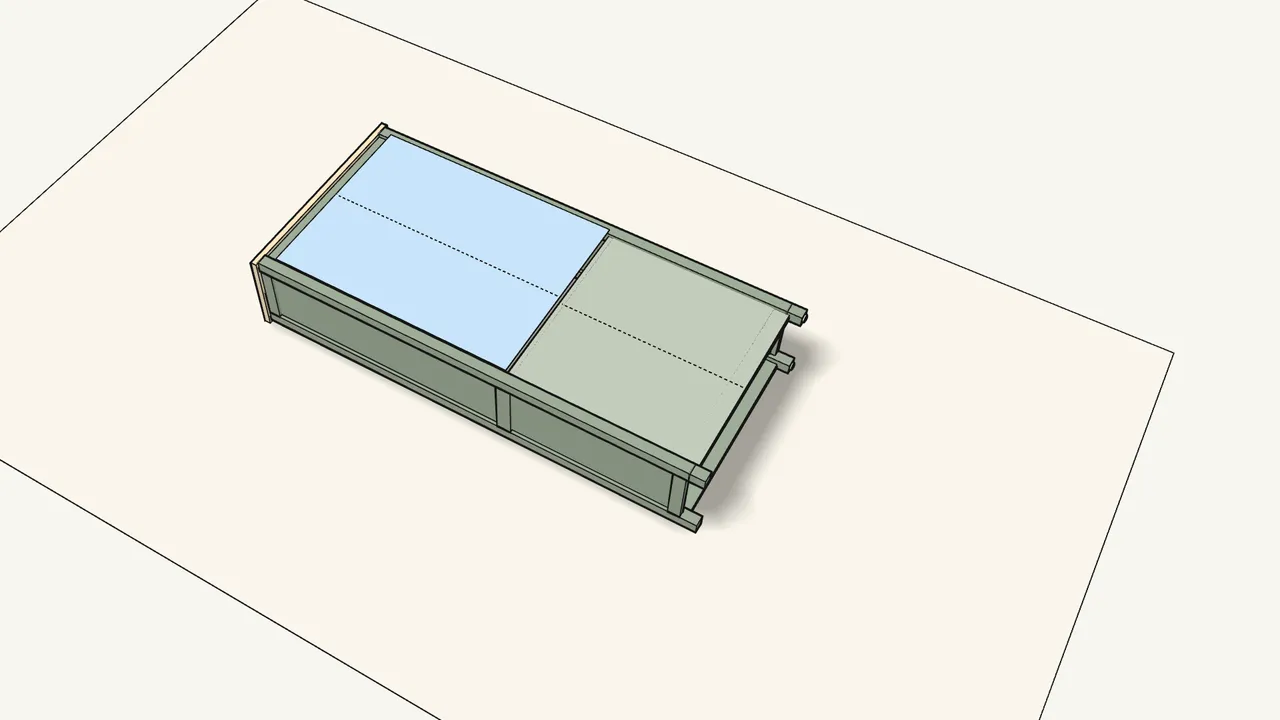 Step 17: Turn the frame onto its front. Fit the 2 back panels. — IKEA HEMNES assembly
