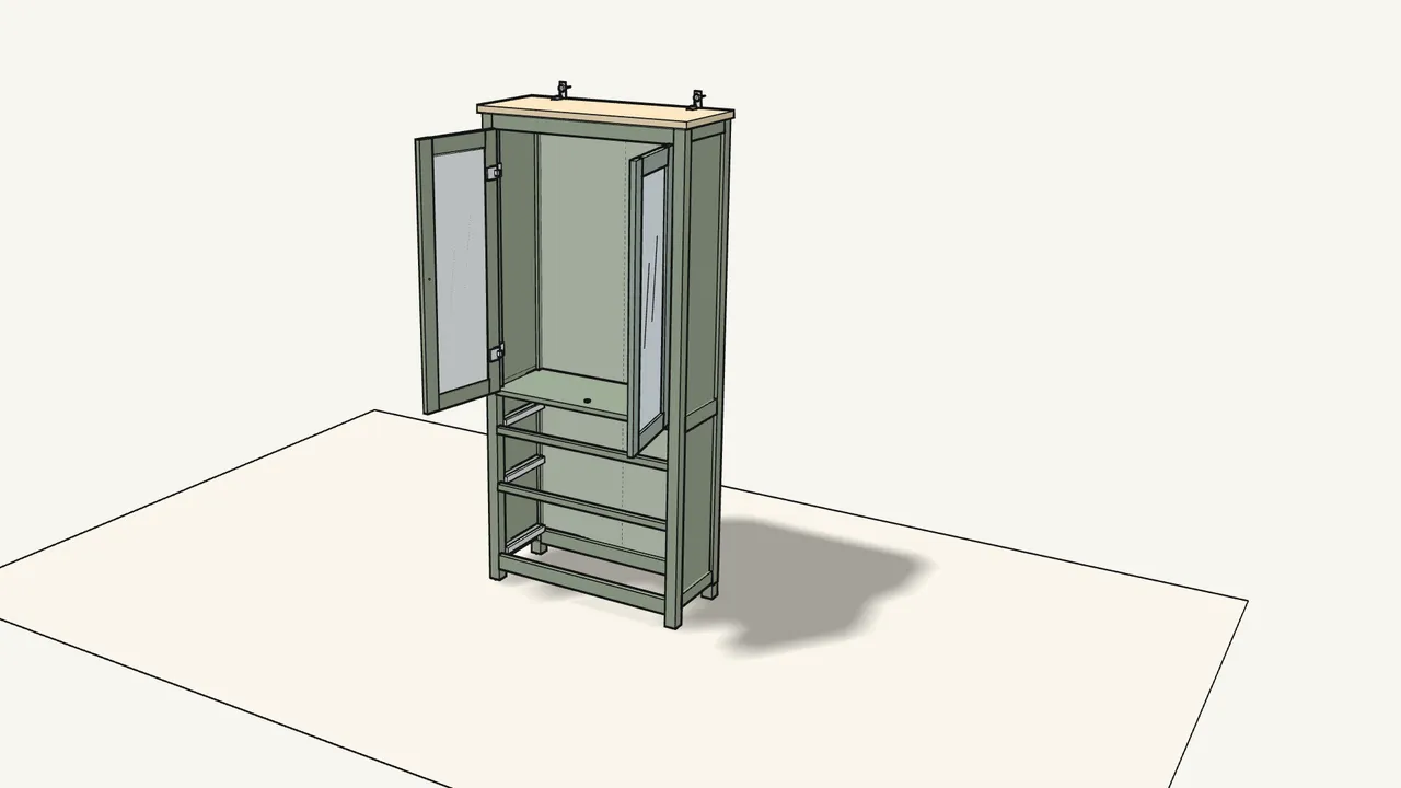 Step 23: Hang the doors: click the hinges onto the plates. — IKEA HEMNES assembly