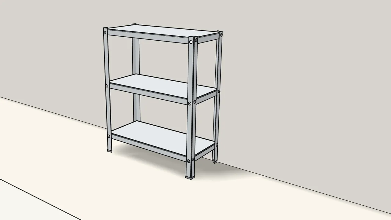 Step 12: Place the shelf unit against the wall. — IKEA HYLLIS assembly