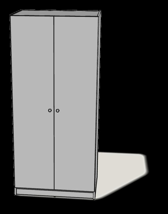 IKEA KLEPPSTAD Wardrobe with 2 Doors, assembled