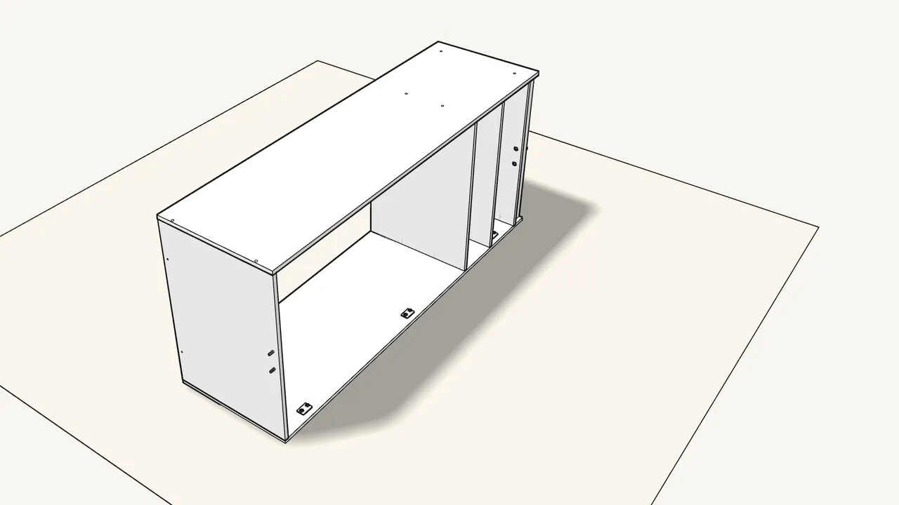 Step 10: Lay the second side panel on top. — IKEA KLEPPSTAD assembly