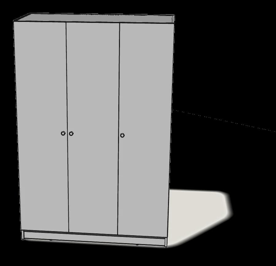 IKEA KLEPPSTAD Wardrobe with 3 Doors, assembled