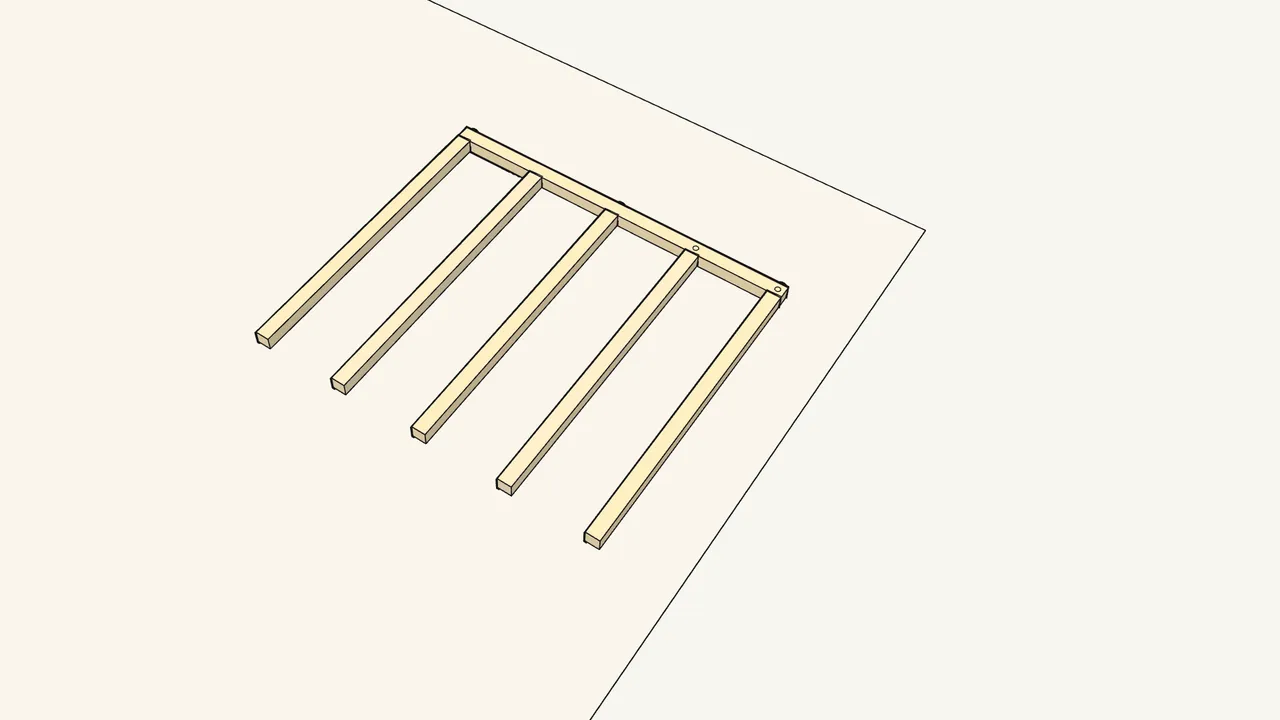 Step 2: Add the two remaining cross rails. — IKEA KURA assembly