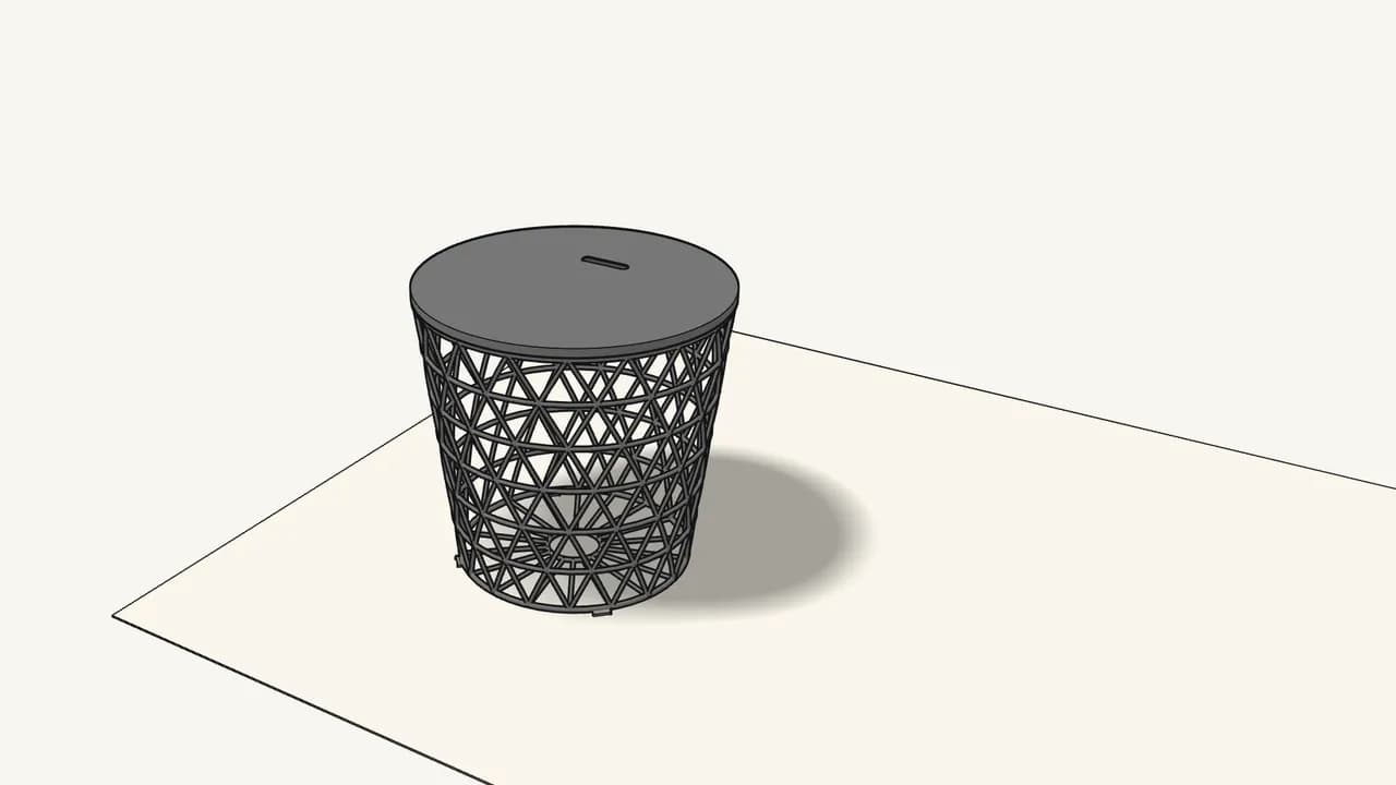 Step 6: Place the lid on top. — IKEA KVISTBRO assembly