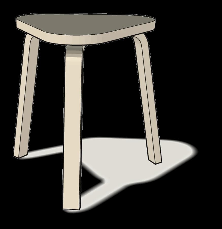 IKEA KYRRE Stool, assembled