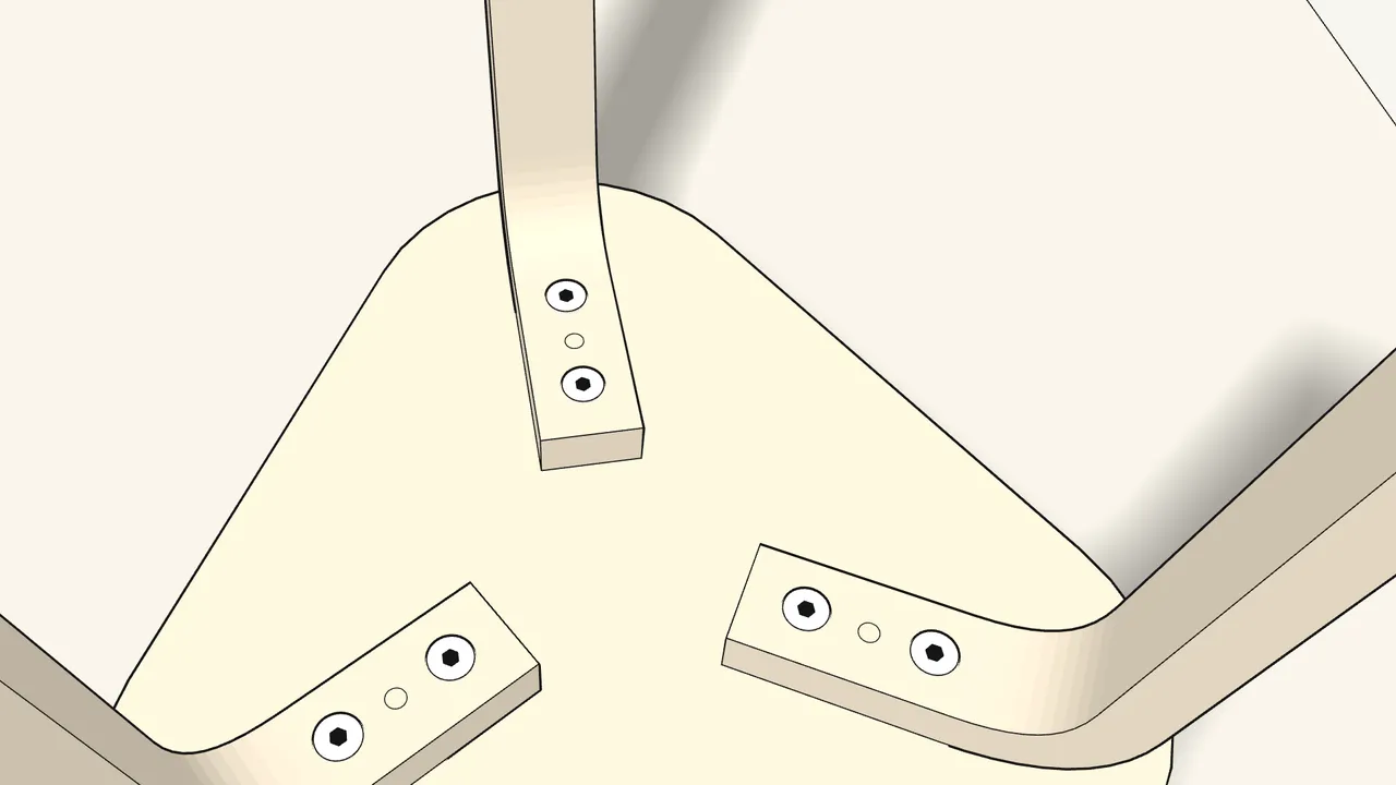 Step 3: Every screw head must sit flush with the leg. — IKEA KYRRE assembly