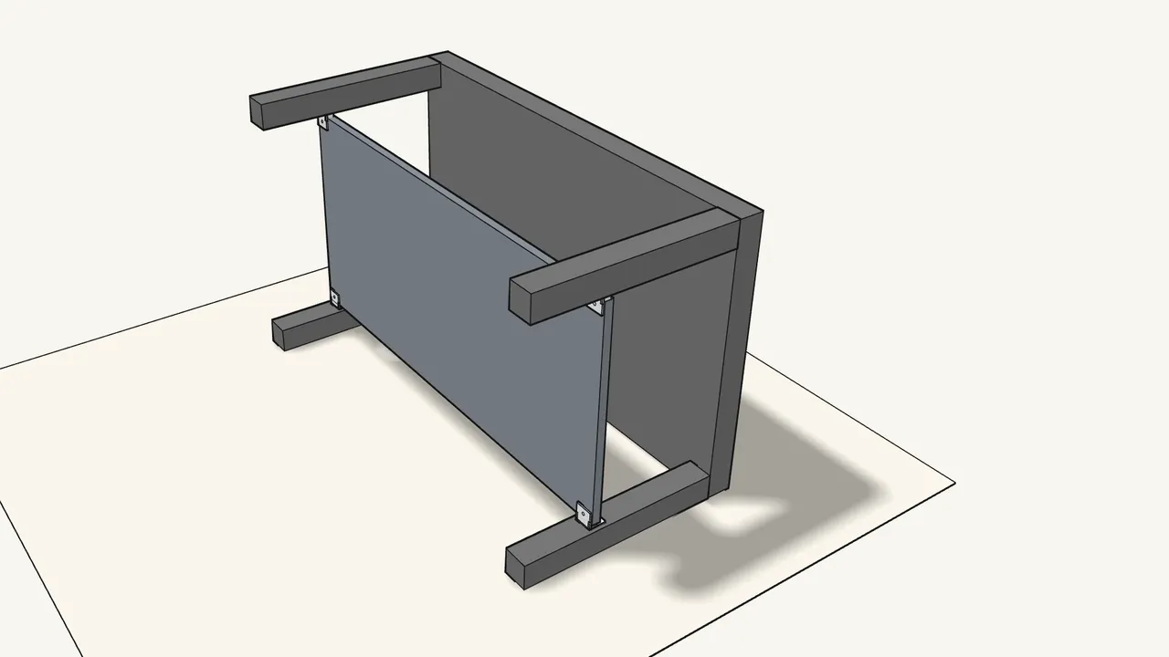 Step 11: Slide the shelf in between the legs. — IKEA LACK assembly