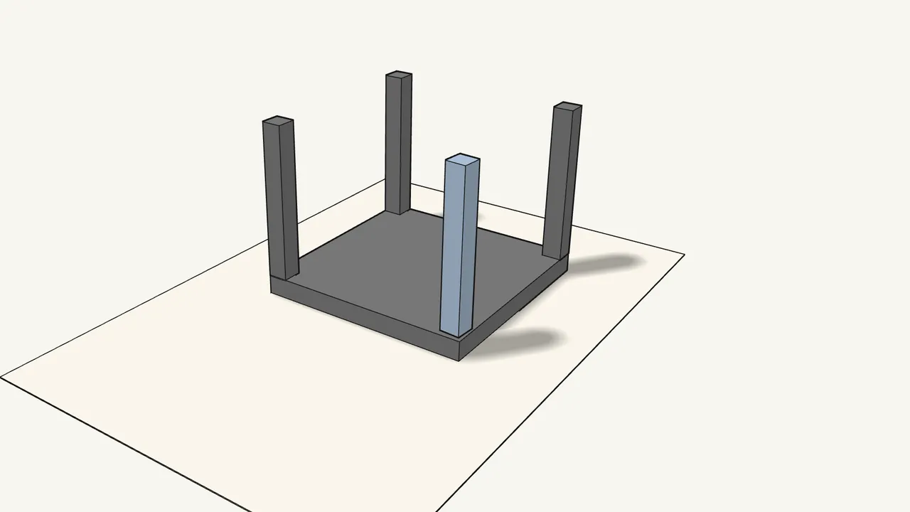 Step 4: Screw on the other 3 legs the same way. — IKEA LACK assembly