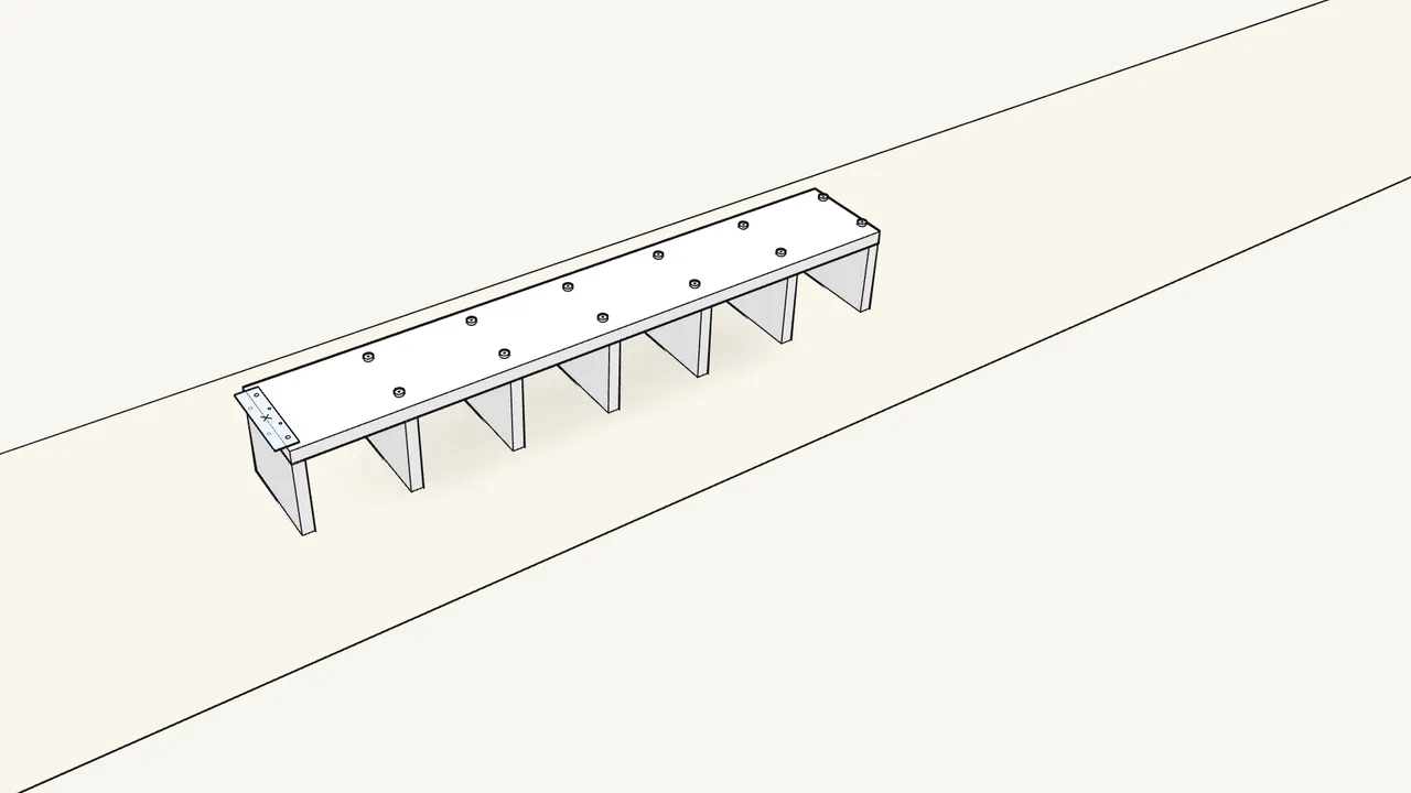 Step 4: Fit the last shelf at the end, then lay the plate on top. — IKEA LACK assembly