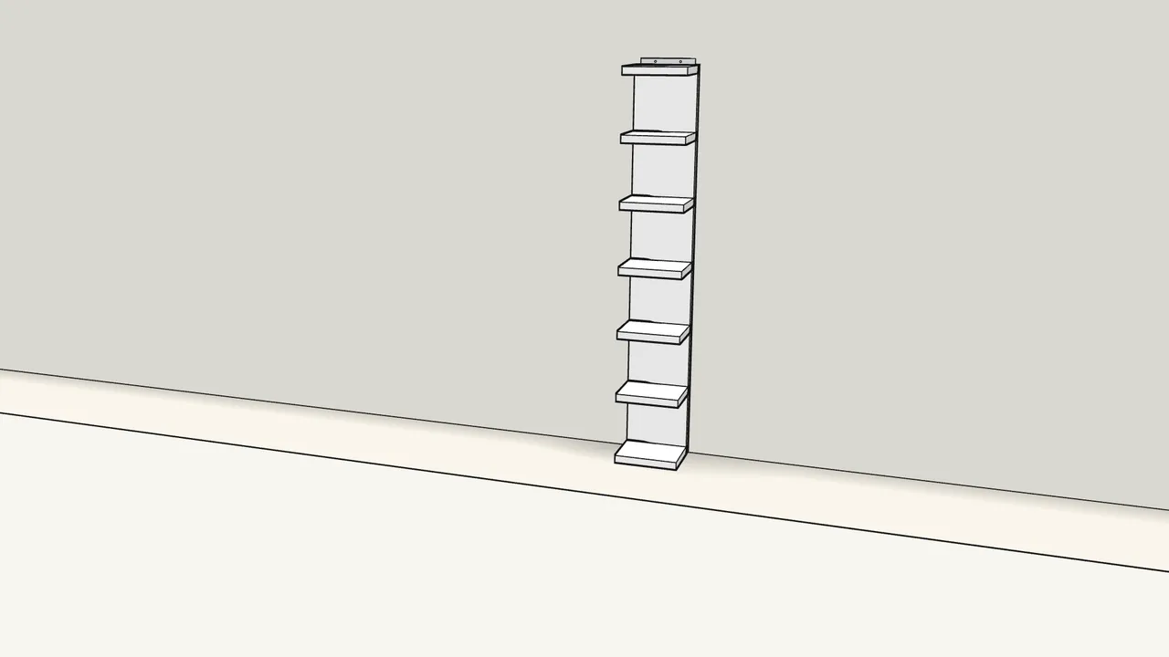 Step 6: Lift the unit up against the wall. — IKEA LACK assembly