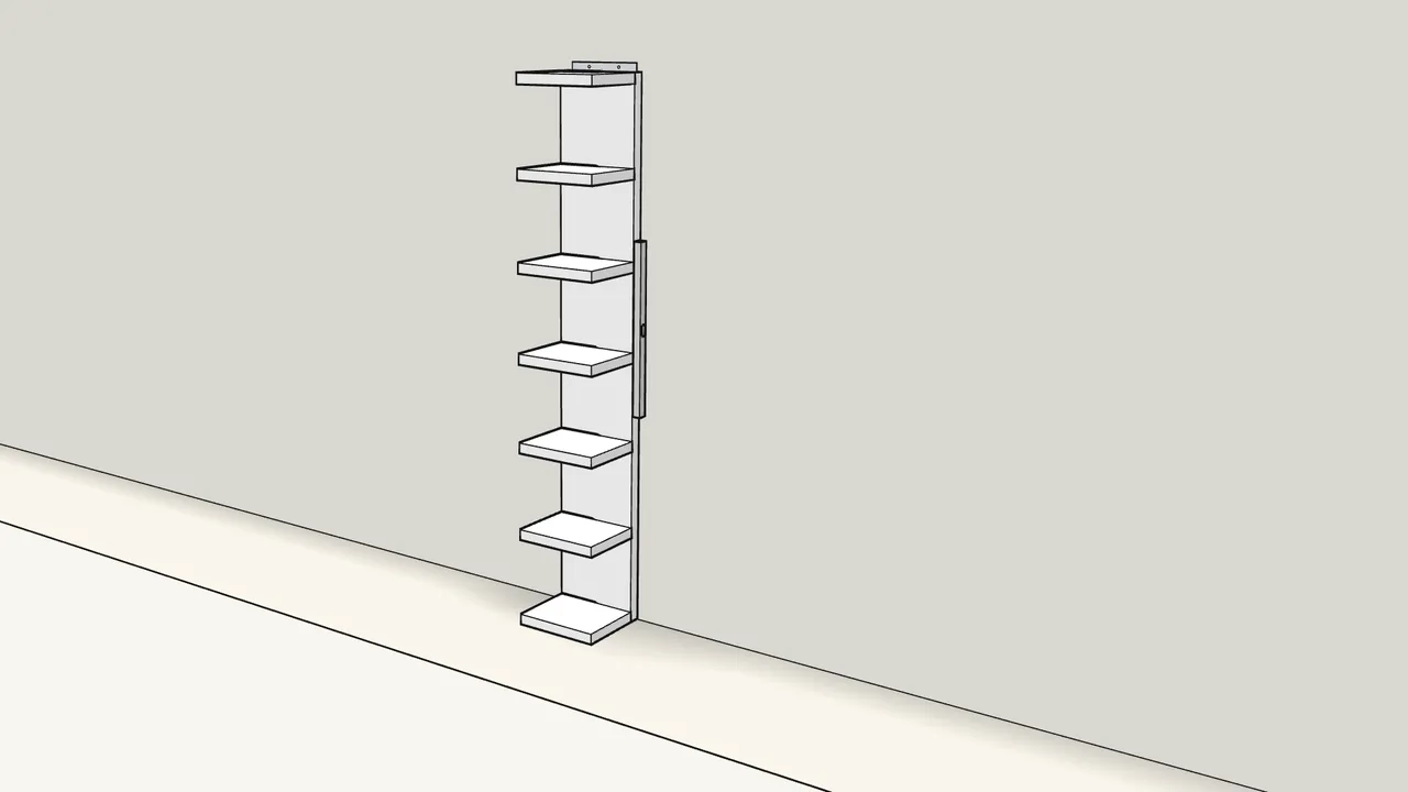 Step 7: Check it is vertical with a spirit level. — IKEA LACK assembly