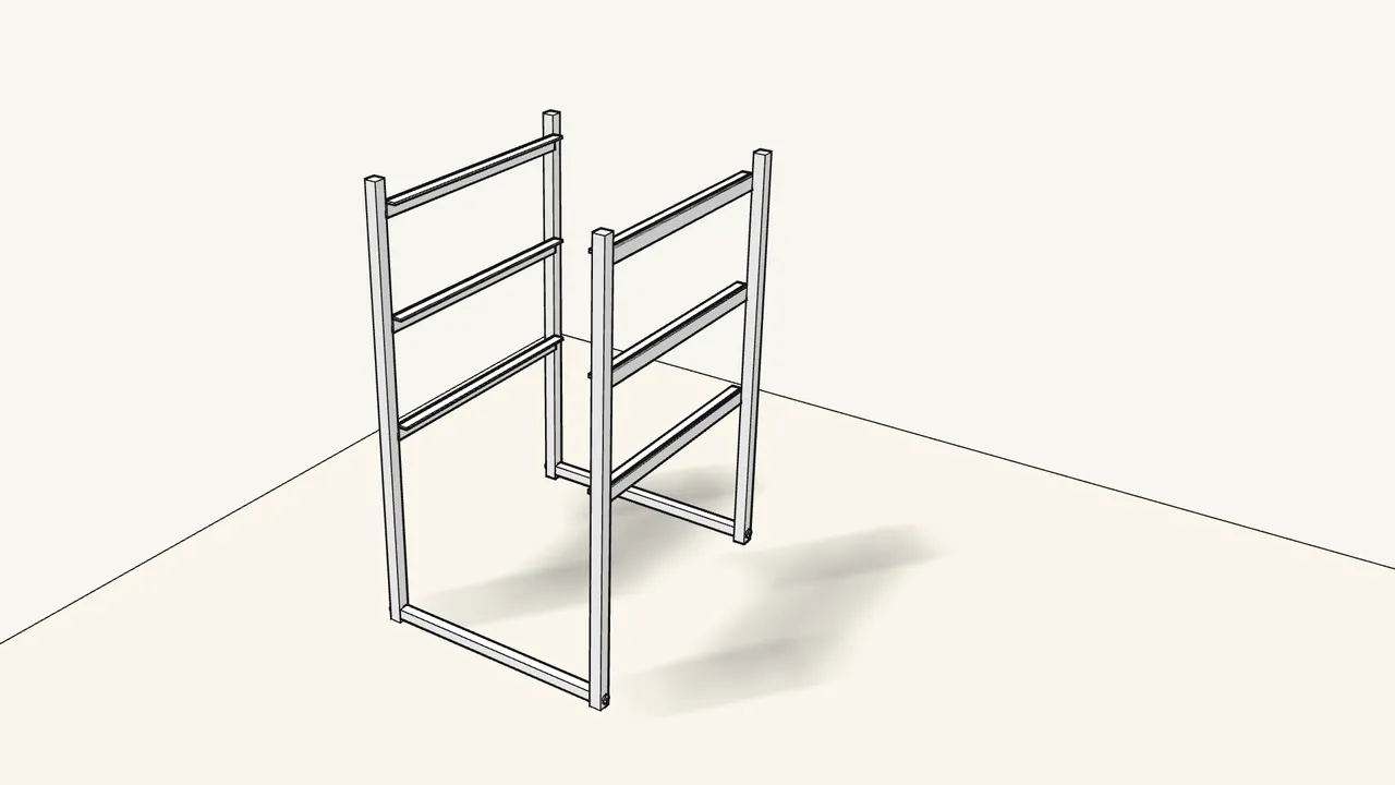 Step 3: Stand the frame upright. — IKEA LENNART assembly