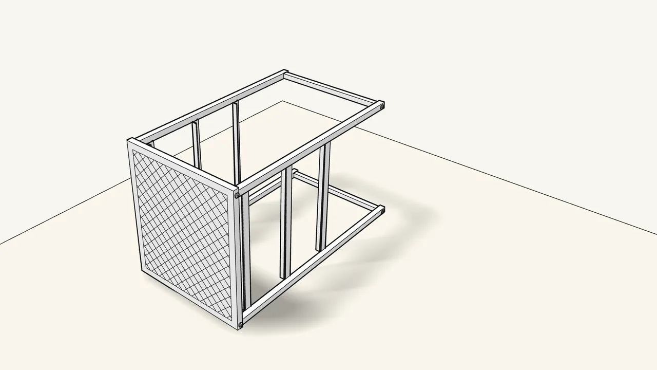 Step 6: Lay the unit down on its front. — IKEA LENNART assembly