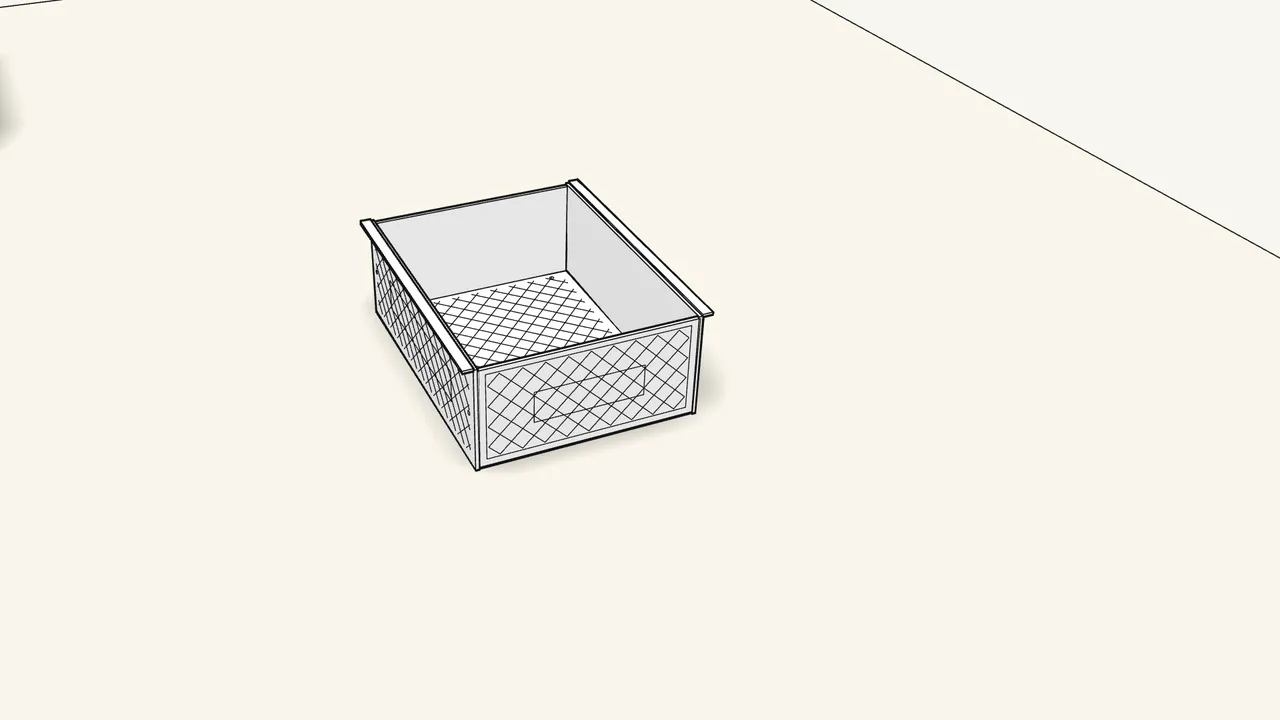 Step 13: Slide the front and back panels into the grooves. — IKEA LENNART assembly
