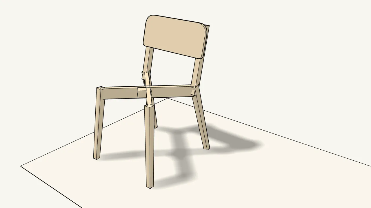 Step 5: Hold the backrest against the front of the back posts. — IKEA LISABO assembly