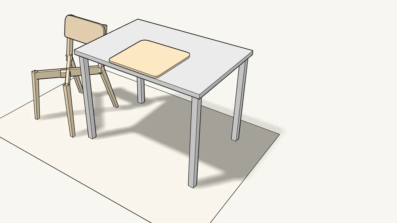 Step 8: Lay the seat face down on a table. — IKEA LISABO assembly