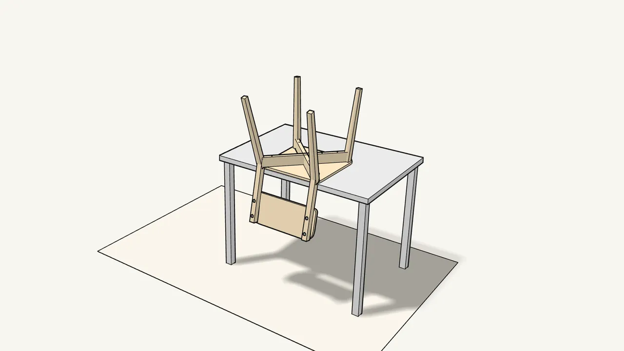 Step 9: Turn the frame over and set it on the seat. — IKEA LISABO assembly