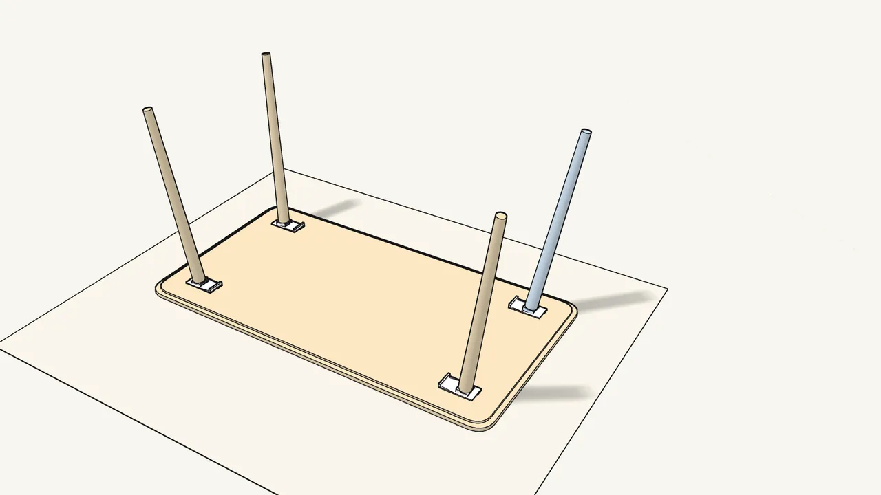 Step 3: Fit the other 3 legs the same way. — IKEA LISABO assembly
