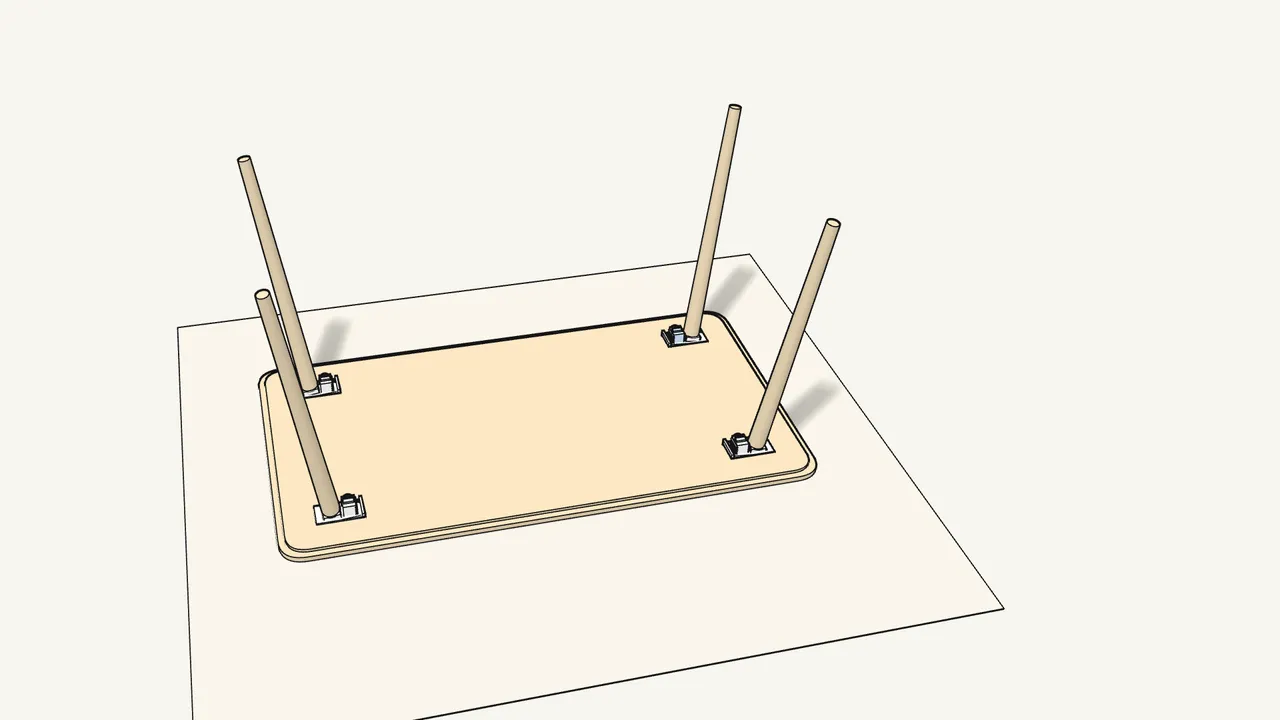 Step 5: Lock the other 3 legs the same way. — IKEA LISABO assembly
