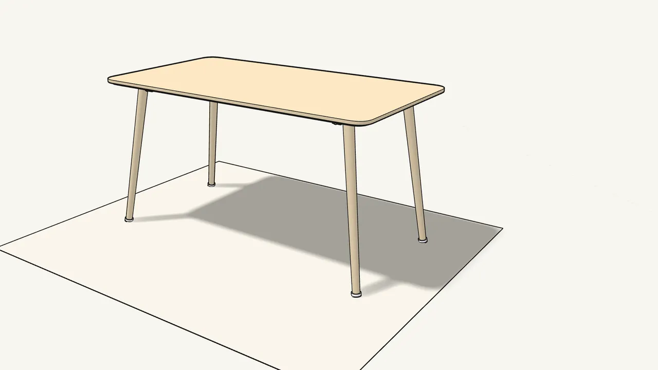 Step 7: Turn the table upright. — IKEA LISABO assembly