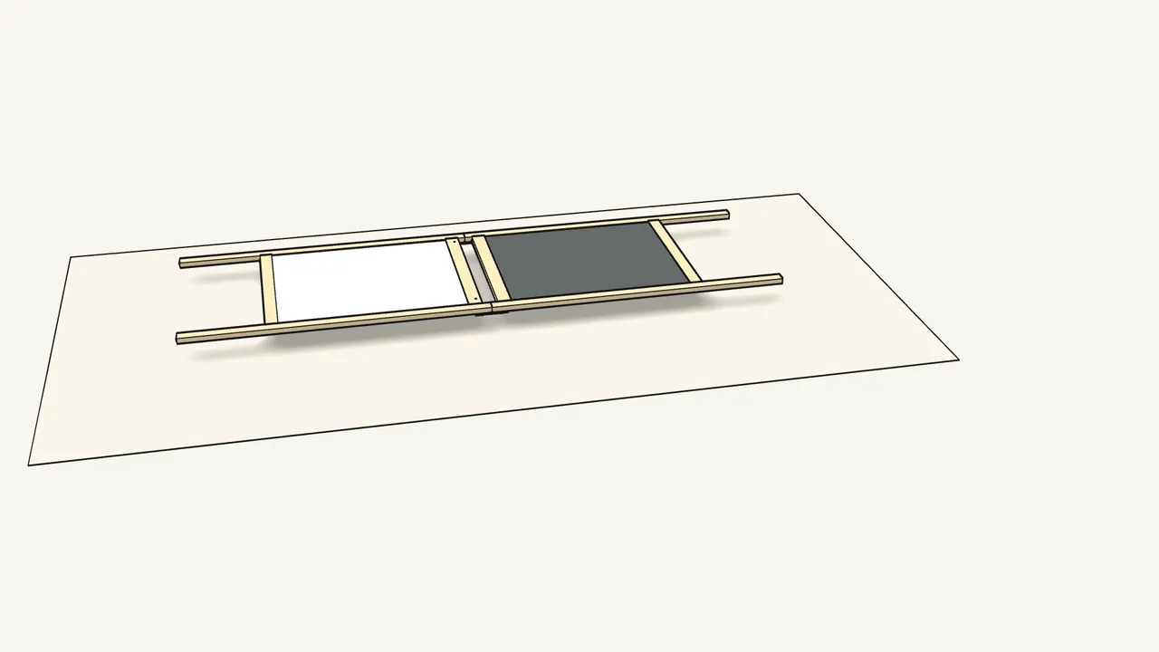 Step 2: Slide the frames together until the fittings click. — IKEA MÅLA assembly