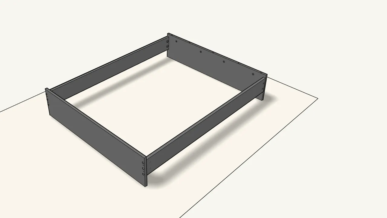 Step 6: Push the head panel and footboard onto the rails. — IKEA MALM assembly