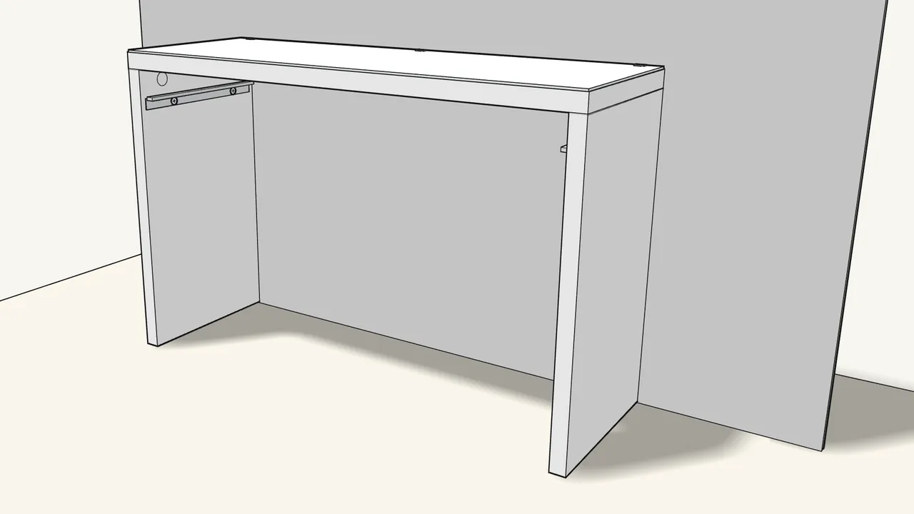 Step 12: Place the table against the wall. — IKEA MALM assembly