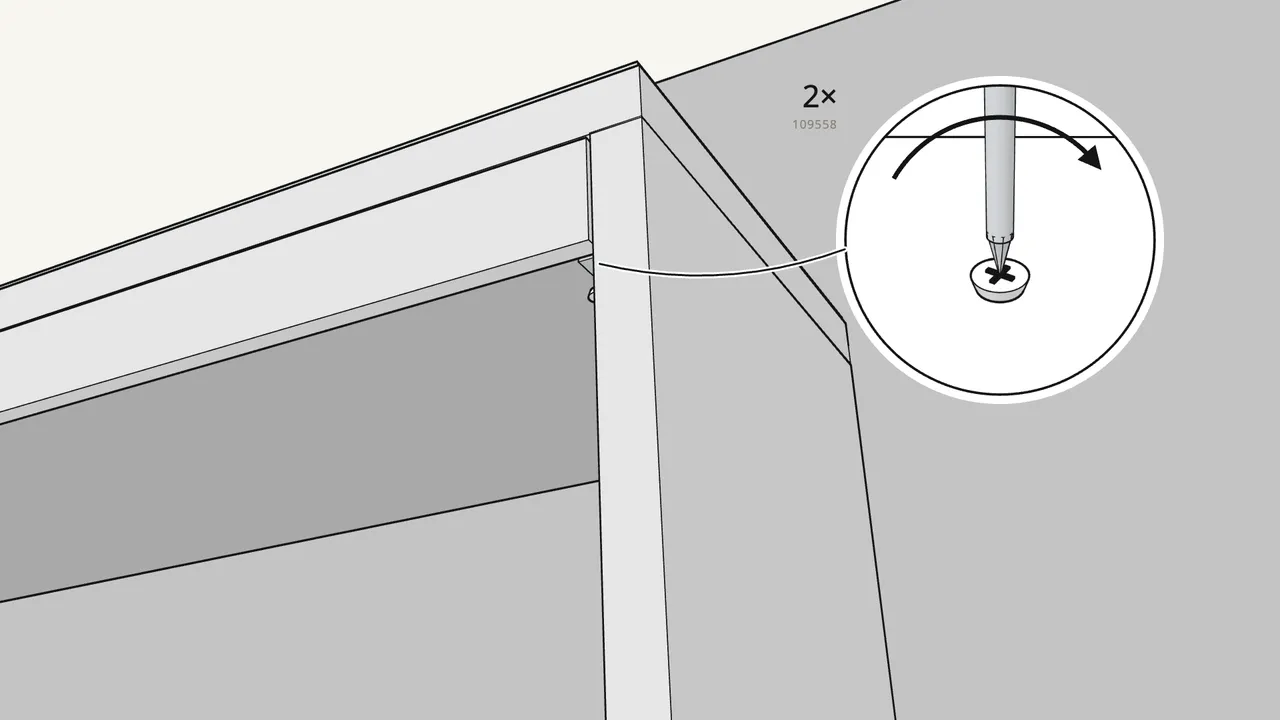 Step 25: Fix the drawer to the runners with 2 screws (109558). — IKEA MALM assembly