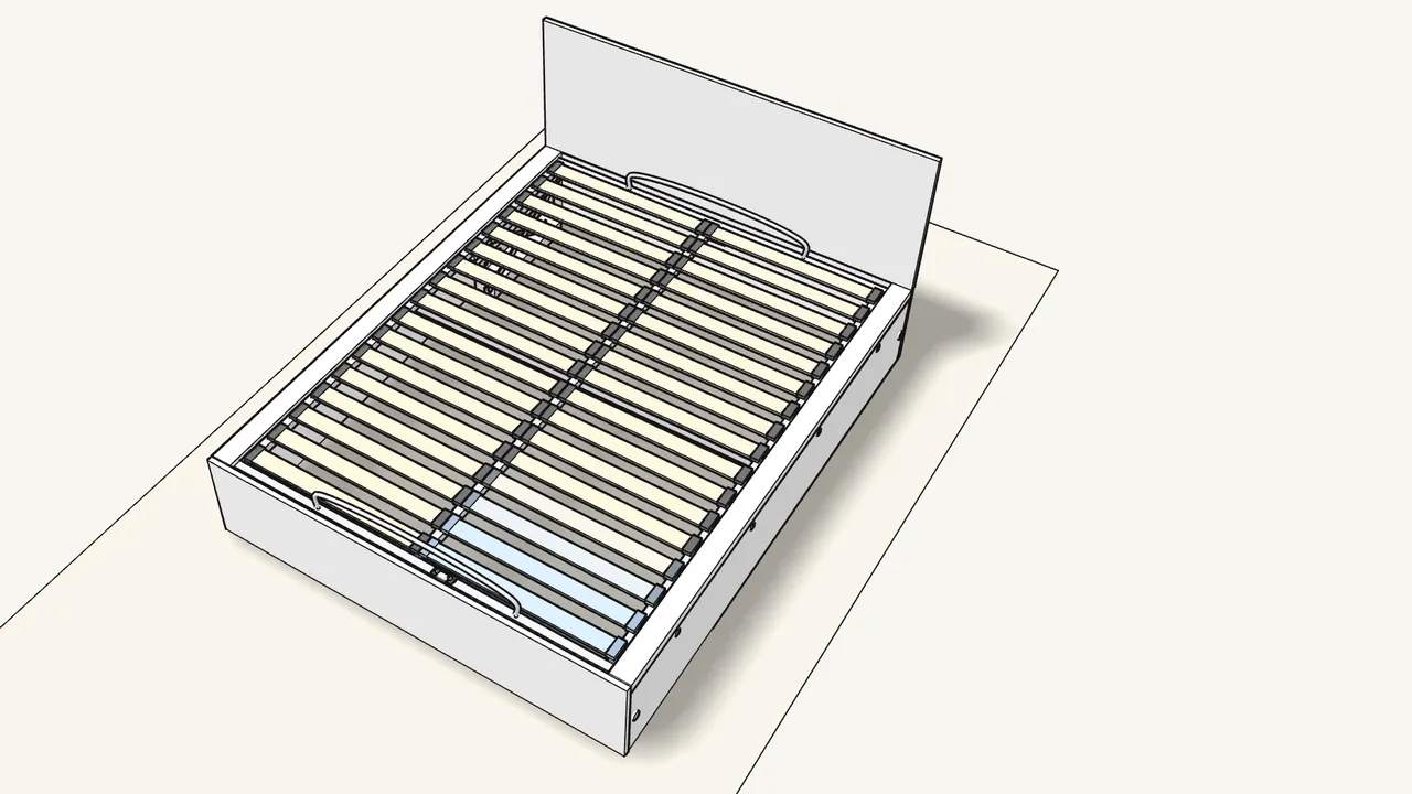 Step 22: Clip a slat holder (124663) on each slat end, then lay in the slats. — IKEA MALM assembly