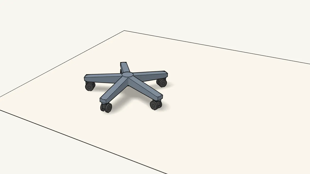 Step 2: Turn the base over onto its casters. — IKEA MARKUS assembly