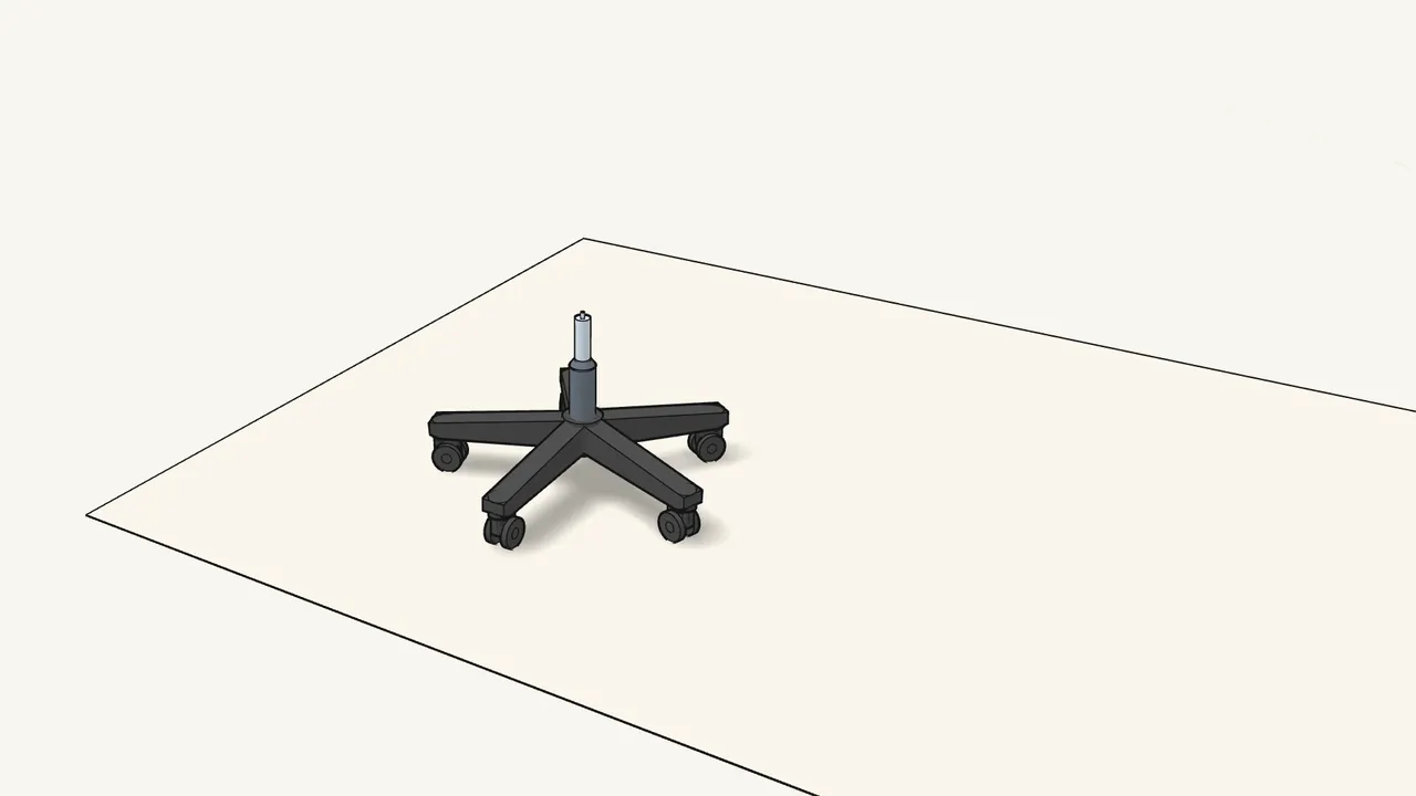 Step 4: Put the gas cylinder into the hole in the base. — IKEA MARKUS assembly