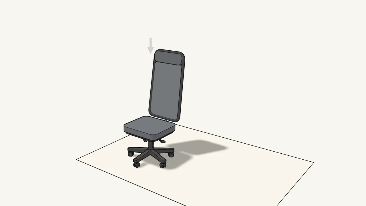 Step 12: Lift the seat onto the gas cylinder — 2 people. — IKEA MARKUS assembly