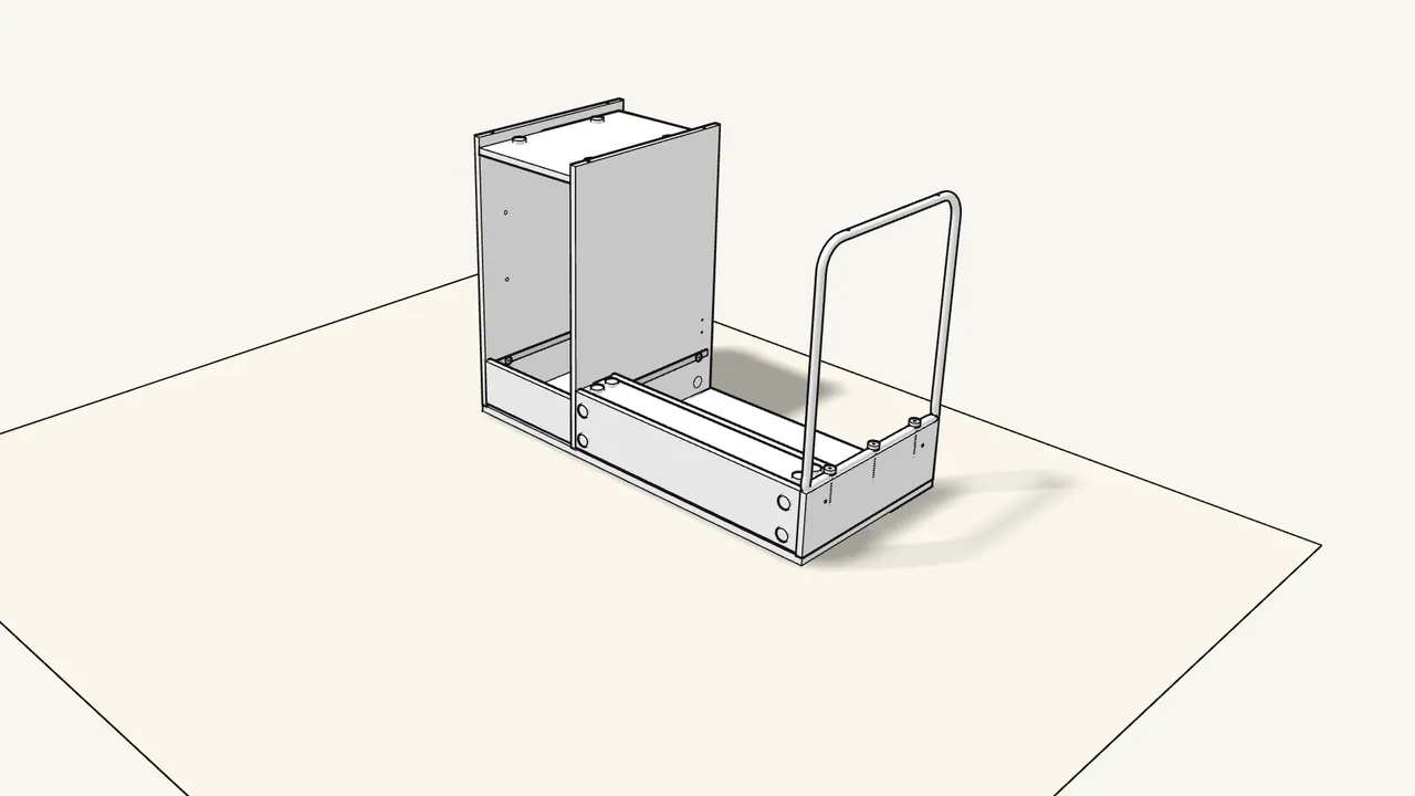 Step 19: Turn the frame over and lower it onto the desktop. — IKEA MICKE assembly