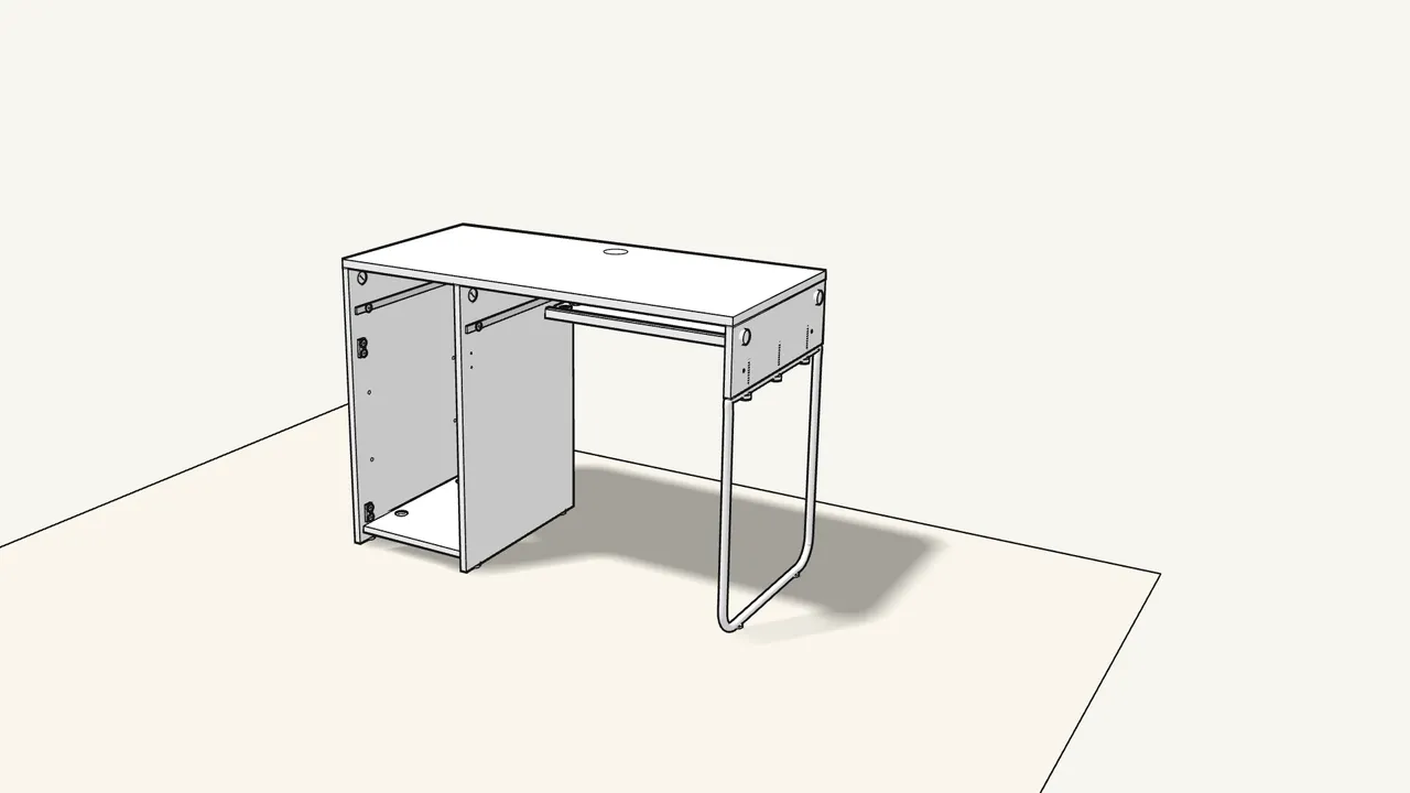 Step 22: Turn the desk upright. — IKEA MICKE assembly