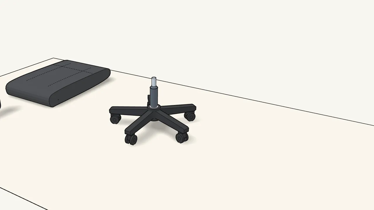 Step 6: Put the gas cylinder into the hole in the centre of the base. — IKEA MILLBERGET assembly