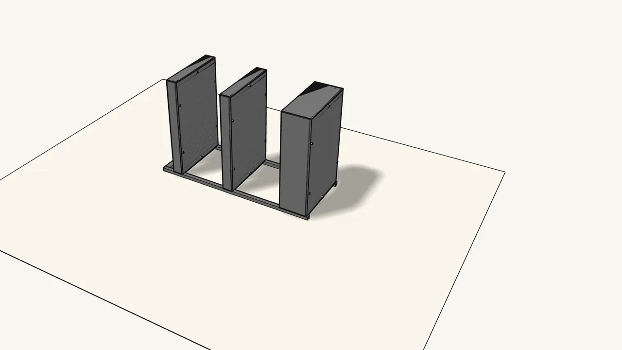 Step 6: Stand the trays on one side frame. — IKEA NISSAFORS assembly