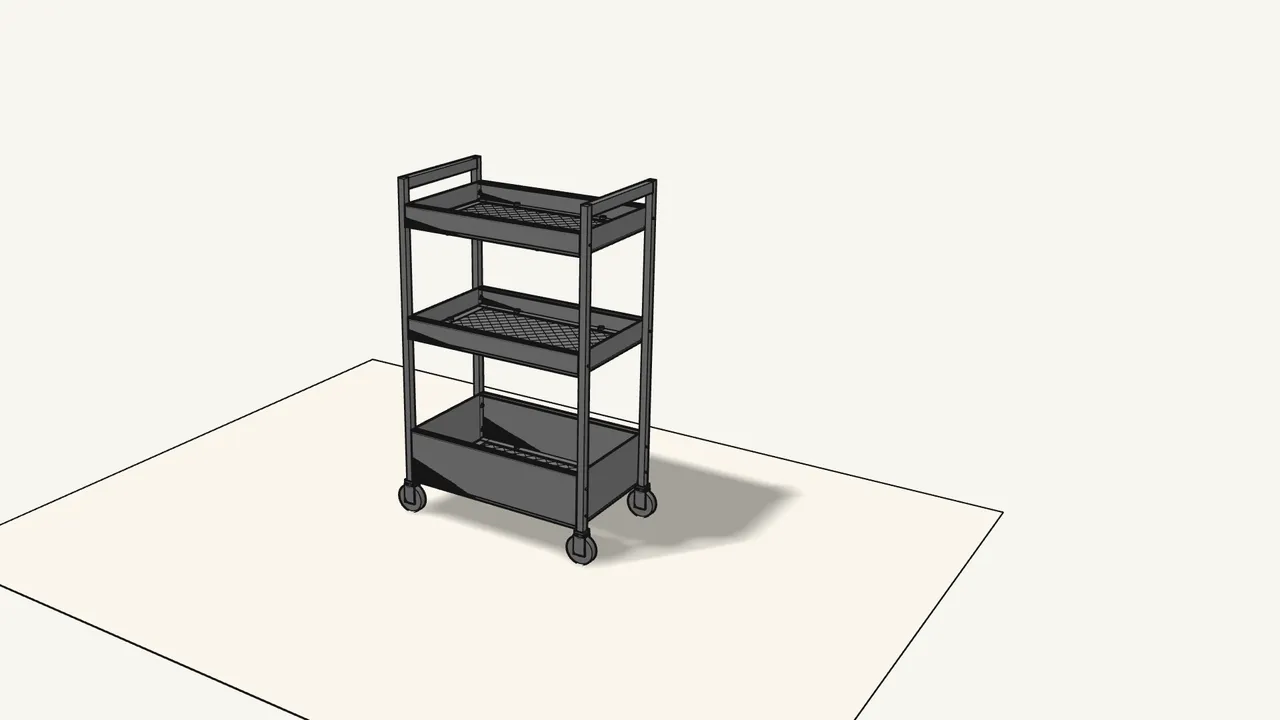 Step 13: Turn the cart upright. — IKEA NISSAFORS assembly