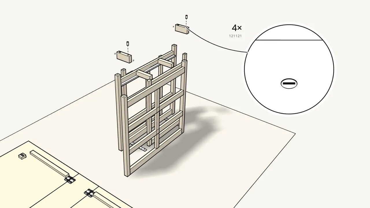 Step 5: Turn the frame upside down. — IKEA NORDEN assembly