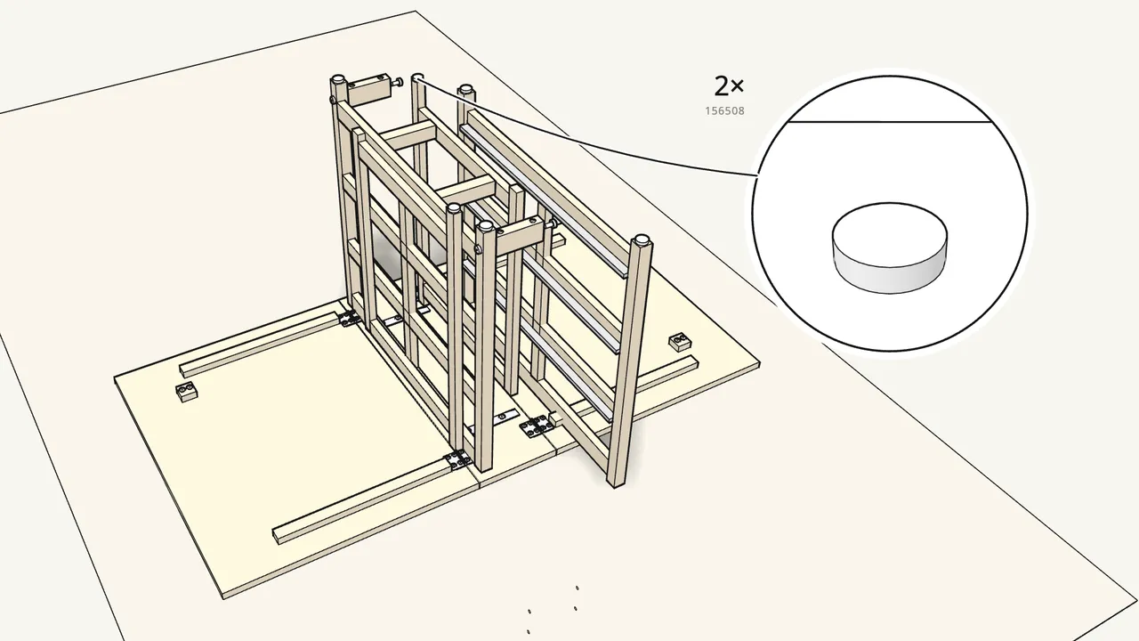 Step 9: Tap the 2 glides (156508) into the gate legs. — IKEA NORDEN assembly