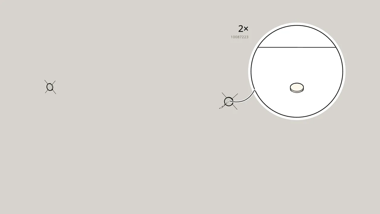 Step 4: Drill 2 holes and fit plugs to suit your wall. — IKEA PAX assembly