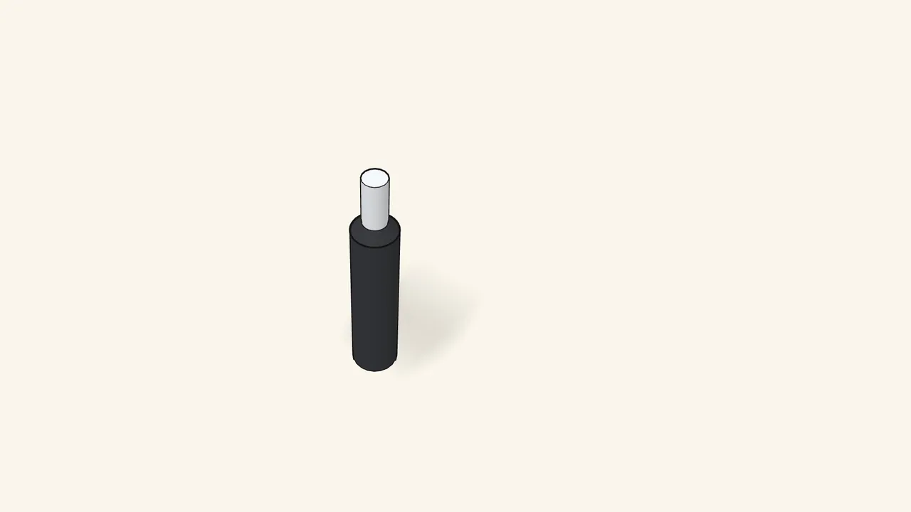 Step 6: Pull the protective cap off the top of the gas cylinder. — IKEA RENBERGET assembly