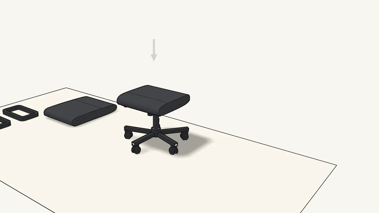 Step 9: Turn the seat over and put it onto the gas cylinder. — IKEA RENBERGET assembly